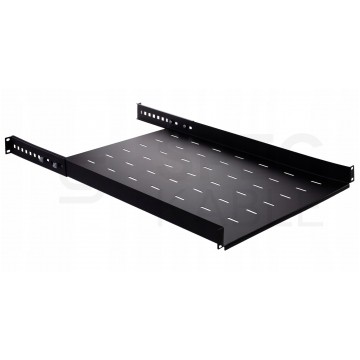 OUTLET Półka regulowana do szafy RACK 19" 1U 650mm czarna NEKU