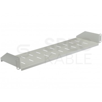 OUTLET Półka stała do szafy RACK 19" 1U 150mm szara NEKU