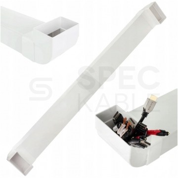 OUTLET Przepust kanał kablowy podtynkowy do maskowania kabli telewizyjnych kanał płaski + 2x kątownik 55x110mm 1,5M