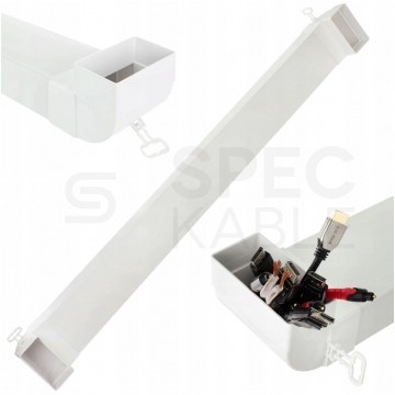 OUTLET Przepust kanał kablowy podtynkowy do maskowania kabli telewizyjnych kanał płaski + 2x kątownik 55x110mm 1M