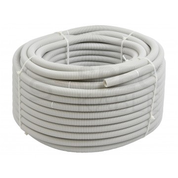 OUTLET Rura karbowana elektroinstalacyjna RKGL 20/15mm giętka samogasnąca peszel z pilotem 320N PVC UV szara 45m