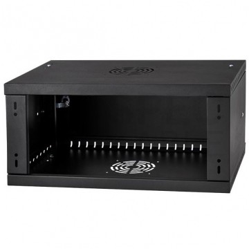 OUTLET Szafa wisząca RACK 19" 4U 350mm drzwi pełne czarna PRO