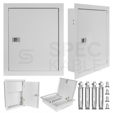 OUTLET Szafka multimedialna lokalowa 340x400x75mm biała podtynkowa SDOM-P-1