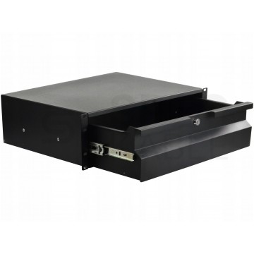 OUTLET Szuflada do szafy RACK 19" 3U 330mm czarna