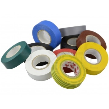 OUTLET Taśma izolacyjna PCV MIX kolor kpl=9szt. 19mm/19m