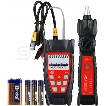 OUTLET Tester kabli sieciowych RJ45 RJ11 z diodami LED Szukacz par przewodów lokalizator "Wire Tracker" GT66 BENETECH