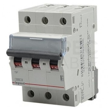 OUTLET Wyłącznik nadprądowy S bezpiecznik 3-fazowy C20 (C 20A) 3-biegunowy 3P (400V AC) 3-modułowy TX3 Legrand