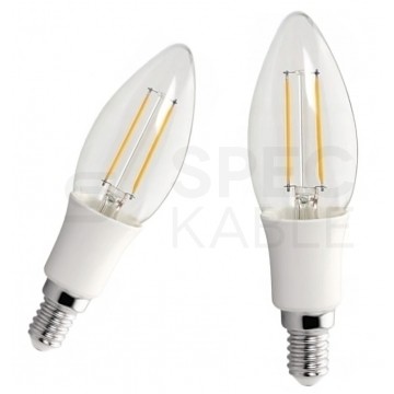 OUTLET Żar. LED E14 230V 3W świeco. C37 COG 210lm ciepła