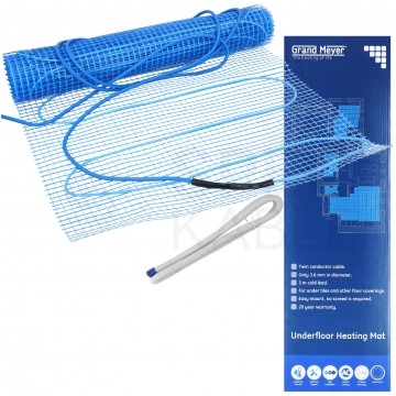 OUTLET Zestaw grzewczy 270W Mata 1,5m2 (3x0,5m) THM180-015 + termostat HW500 GRAND MEYER