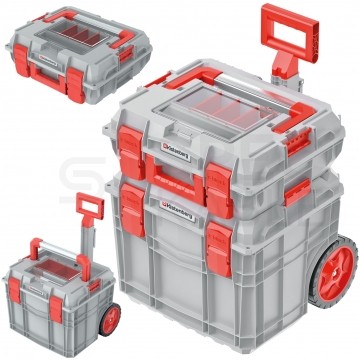 OUTLET Zestaw skrzyń na narzędzia na kółkach, mobilna 450x380x545mm C-BLOCK ALU Kistenberg KXCS454055-4C - Edycja limitowana