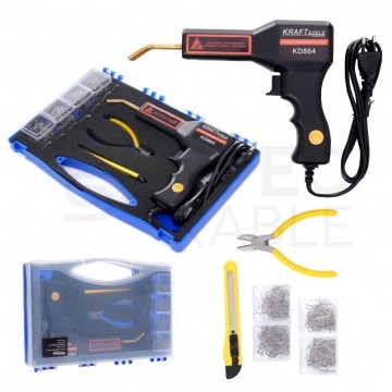 OUTLET Zszywacz, zgrzewarka do plastiku, tworzyw sztucznych 50W + 200 sztuk zszywek KD864 Kraft&Dele
