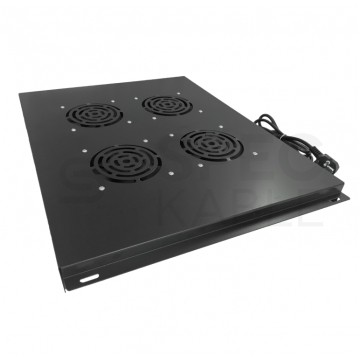 Panel 4x wentylatory RACK 19" dachowy czarny do szafy 800x1000 ALANTEC