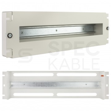 Panel dystrybucji napięć RACK 19" 3U szyna montażowa TS35 TH35 szary