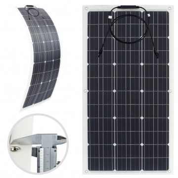 Panel solarny elastyczny Flex PV monokrystaliczny Bateria słoneczna 18V 100W turystyczna do kamperów + 2x przewód MC4 0,9m