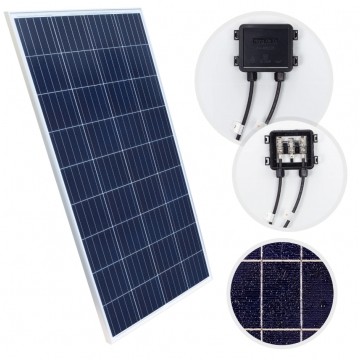 Panel solarny PV polikrystaliczny Bateria słoneczna 18V 180W turystyczna do kamperów + 2x przewód MC4 0,9m