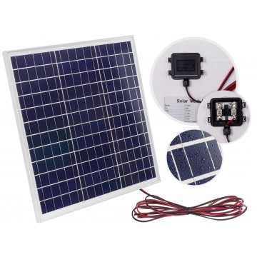 Panel solarny PV polikrystaliczny Bateria słoneczna 18V 40W turystyczna do kamperów + przewód 5m