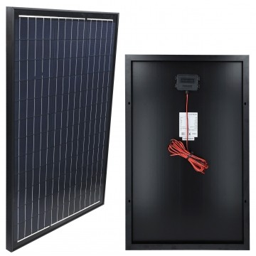Panel solarny PV polikrystaliczny czarny Bateria słoneczna 18V 70W turystyczna do kamperów + przewód 5m