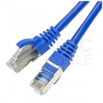 Patchcord FTP kat.5e kabel sieciowy LAN 2x RJ45 linka niebieski 1m ATEL