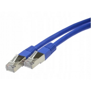 Patchcord FTP kat.5e kabel sieciowy LAN 2x RJ45 linka niebieski 3m