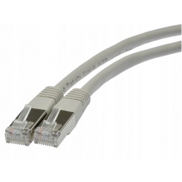 Patchcord FTP kat.5e kabel sieciowy LAN 2x RJ45 linka szary 15m