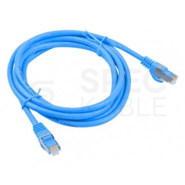 Patchcord FTP kat.6 kabel sieciowy LAN 2x RJ45 linka niebieski 0,5m LANBERG