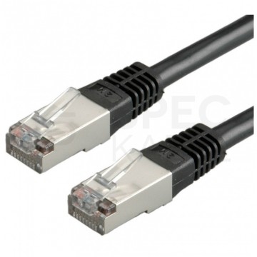 Patchcord S/FTP kat.6 PiMF kabel sieciowy LAN 2x RJ45 linka czarny 3m VALUE