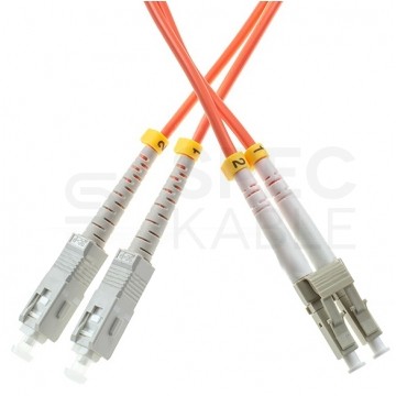 Patchcord światłowodowy FO MM LC-SC duplex 50/125 OM2 2m WAVE OPTICS