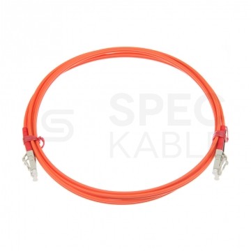 Patchcord światłowodowy FO MM LC/UPC-LC/UPC duplex 50/125 OM2 2.0mm pomarańczowy 0,5m PFOT