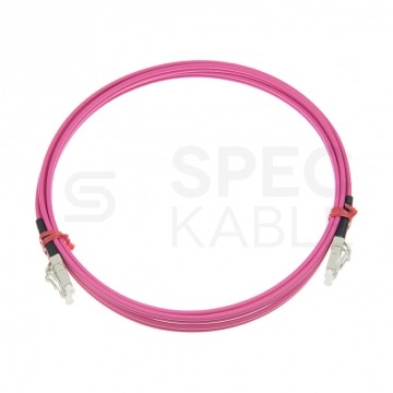 Patchcord światłowodowy FO MM LC/UPC-LC/UPC duplex 50/125 OM4 2.8mm erikaviolet 3m PFOT