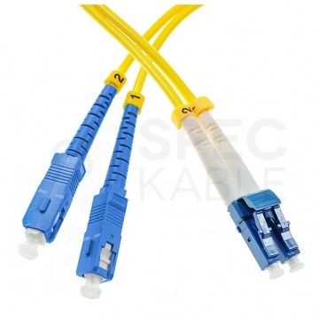 Patchcord światłowodowy FO SM LC-SC duplex 9/125 2m WAVE OPTICS