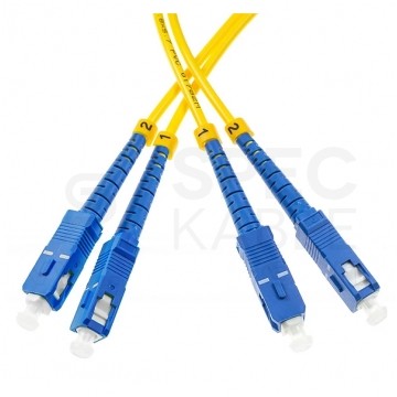 Patchcord światłowodowy FO SM SC-SC duplex 9/125 1m WAVE OPTICS