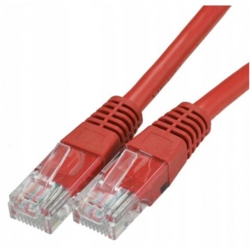 Patchcord UTP kat.5e kabel sieciowy LAN 2x RJ45 linka czerwony 0,25m