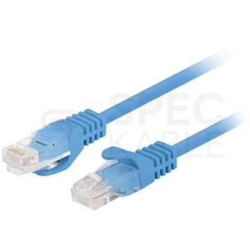 Patchcord UTP kat.5e kabel sieciowy LAN 2x RJ45 linka niebieski 1m LANBERG