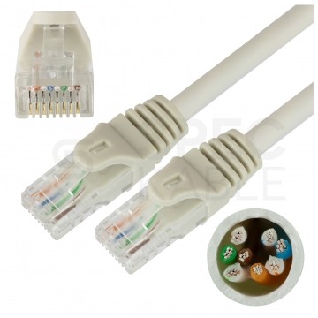 Patchcord UTP kat.5e kabel sieciowy LAN 2x RJ45 linka szary 0,25m NEKU