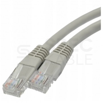 Patchcord UTP kat.5e kabel sieciowy LAN 2x RJ45 linka szary 15m