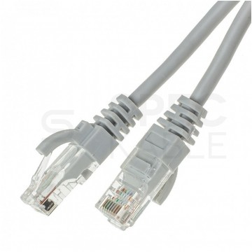 Patchcord UTP kat.5e kabel sieciowy LAN 2x RJ45 linka szary 7m ATEL