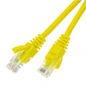 Patchcord UTP kat.5e kabel sieciowy LAN 2x RJ45 linka żółty 0,5m