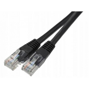 Patchcord UTP kat.6 kabel sieciowy LAN 2x RJ45 linka czarny 1,5m