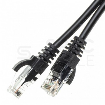 Patchcord UTP kat.6 kabel sieciowy LAN 2x RJ45 linka czarny 15m ATEL