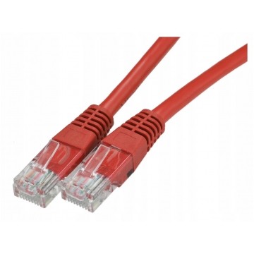Patchcord UTP kat.6 kabel sieciowy LAN 2x RJ45 linka czerwony 1m