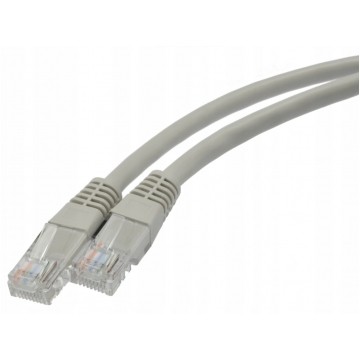 Patchcord UTP kat.6 kabel sieciowy LAN 2x RJ45 linka szary 10m
