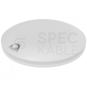 Plafon okrągły natynkowy LED 18W 1800lm 4000K IP54 biały barwa NW biała neutralna z czujnikiem ruchu biały Lumilight