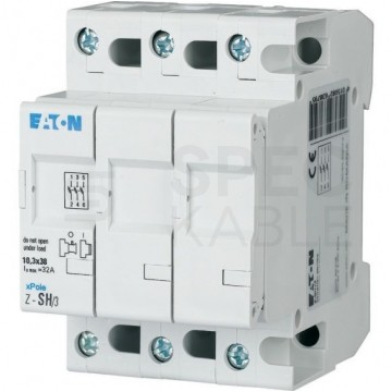 Podstawa bezpiecznikowa 32A 3-biegunowa 3P (400V AC) 3-modułowa na wkładki 10x38mm EATON