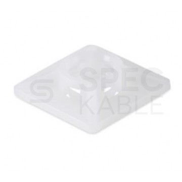 Podstawki montażowe samoprzylepne MOPS 19x19mm białe 20szt. do opasek zaciskowych ELCAN