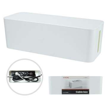 Pojemnik Organizer CABLE BOX biały na kable, listwy, ładowarki itp.