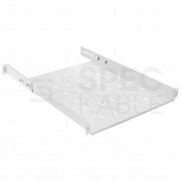 Półka regulowana do szafy RACK 19" 1U 550mm szara