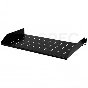 Półka stała do szafy RACK 19" 1U 250mm czarna Polska Szafa Rack