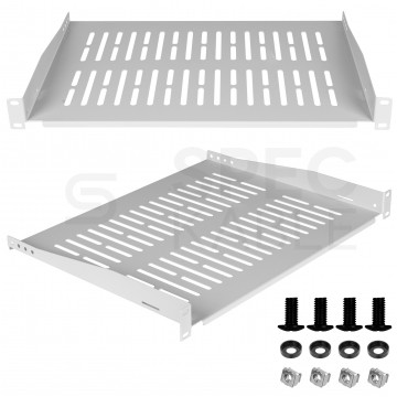 Półka stała do szafy RACK 19" 1U 350mm szara NEKU