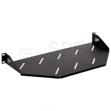 Półka stała narożna do szafy RACK 19" 1U 235mm czarna NEKU