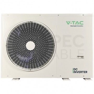 Pompa ciepła monoblok 12kW 1-faz + grzałka 3kW V-TAC GAJA R32 VT-M12KW-P1H3-W